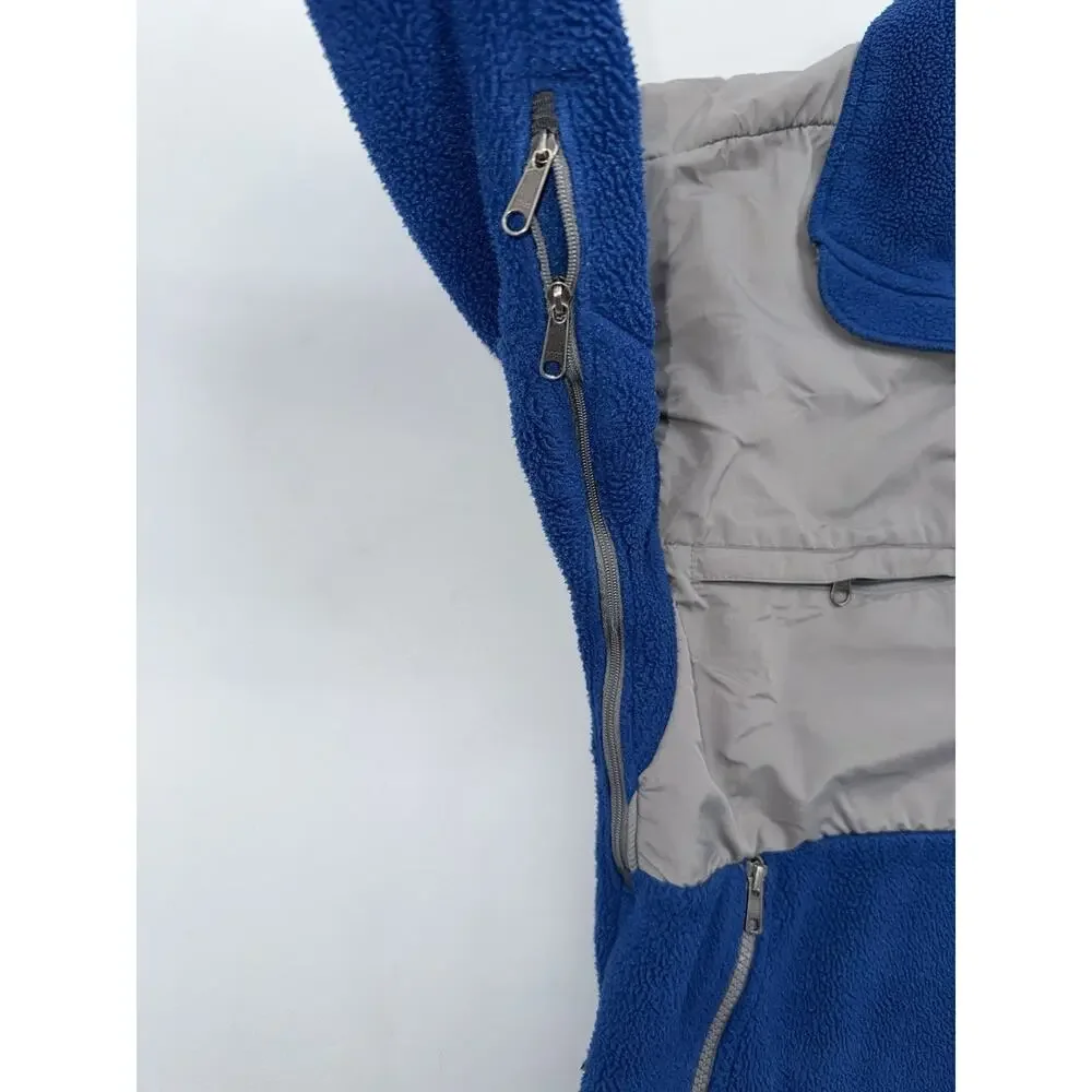 The North Face Denali Polartec Fleece Jacket Vented A193 Grey Blue Men's Small